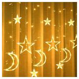 NEW LED Starry Moon String Curtain Lights,