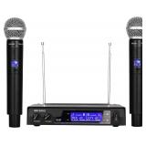 NEW $100 Wireless Microphone System w/2 Mics
