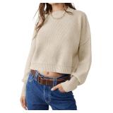 $49 S Womens Oversized Cropped Sweater