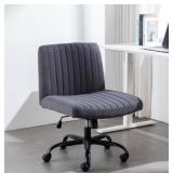 NEW $143 Wide Office Chair Light Grey with Wheels