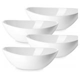New$48-- 9"Oval Shape Bowls Set of 4, White