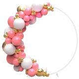 New $46 --6.6ft Round Backdrop Stand White