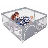 $75 51x51ï¿½ Large Baby Playard Grey