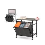 $100 Laundry Sorter Cart with Iron Rack