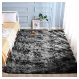 $85--5x7 Area Rug(Black Grey)