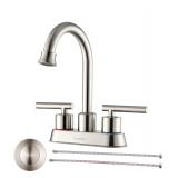 NEW 4ï¿½ 2 Handle Centerset Bathroom Sink Faucet