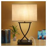 NEW $65 Touch Control Table Lamp w/Charger