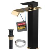 $87 Bathroom Sink  Matte Black-Gold
