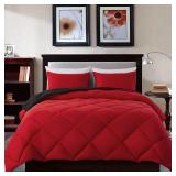 $70 King Comforter 3Pcs Set(Red-Black)