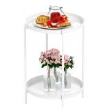 $60 Round Side Table - 2 Tiers