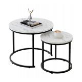$100 aboxoo Round Nesting Coffee Table Side