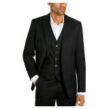 New $155 Van Heusen Mens Blazer XL Black
