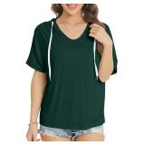 L Women's Casual Hoodies Dark Green