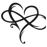 New Heart metal Wall Decor ( 16X14 Black)