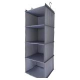 $50--2Pck Hanging Closet Organizer 4 Shelve(Grey)
