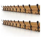 $80 2PK (39') Wooden Coat Rack Wall Mount