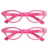NEW Cat Eye Eyeglasses Pink 2PK