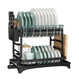 $40 Dish Drying Rack, 2-Tier Rust-Resistant