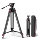 NEW $190 74' Pro Video Tripod with Fluid Head