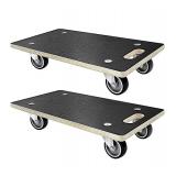 $114 2PK Rectangle Wood Platform Dolly