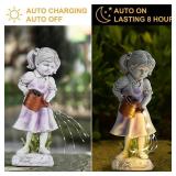 NEW $45 Solar Girl Garden Figurine 11.8'