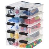 NEW $113 10PK 5QT Storage Bins with Lids