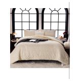 $80 COTTEBED Sherpa Fluffy Comforter Sets KING