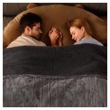 $190 Heated Blanket King 100'x 90' Gray
