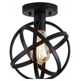 NEW $39 Vintage Globe Metal Ceiling Light