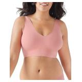 V Neck  Sports Bra(L-Pink)