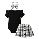 3-6m Infant Baby Girls Summer Outfit Set 3 Pcs