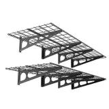 New $250 ---2-Pack 2x6ft Floating Shelves, Black