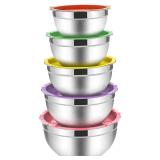 NEW $32 Stainless Steel Nesting Bowls Set of 5