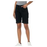 NEW $35 SZ 8 Womens Mid-Rise Bermuda Shorts Black