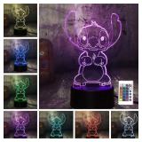 NEW $50 Stitch Night Light 3D w/Remote