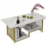 NEW $109 Coffee Table White Faux Marble