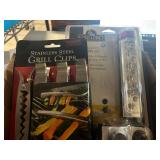 NEW Stainless Steele Grill Clips and Grill Light