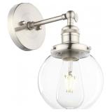 $100  Vintage Wall Sconces with Clear Globe