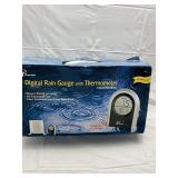 NEW Thermor Digital Rain Gauge With Thermometer