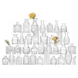 NEW $66 Glass Bud Vase Set 30Pcs