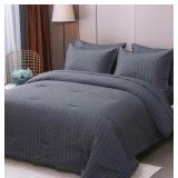 $69 (K) 7Pcs Grey Bedding Set
