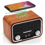 NEW $83 Retro Wireless Speaker w/Alarm Clock