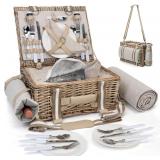 NEW-$90 31Pcs Picnic Basket Set