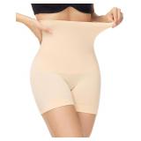 (M) Beige Women's Shapewear Shorts