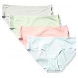 XL Women 4Pk Seamless Bonded Stretch Hipster Panty