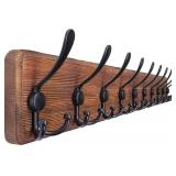 $60 38.3' Rustic Large Wall Mounted Coat Rack