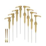 8 Pack Gold Pumps for Coffee Syrup Bottle
