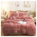 $60 Queen Plush Shaggy Duvet Cover