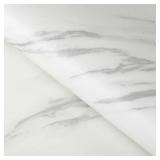 NEW-$36 24' x 200' Matte White Marble Contact