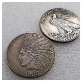 1907 Morgan Indian Head Ten Dollars Coin